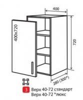 В3 Тумба витрина 1Д 40 1*/2* верх